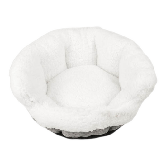 Archstone Pets Glove Bed - Gray, Sherpa Lining, S M L Sizes