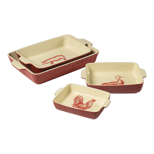 ChefVentions 4-Piece Rectangular Farmhouse Bakers Set