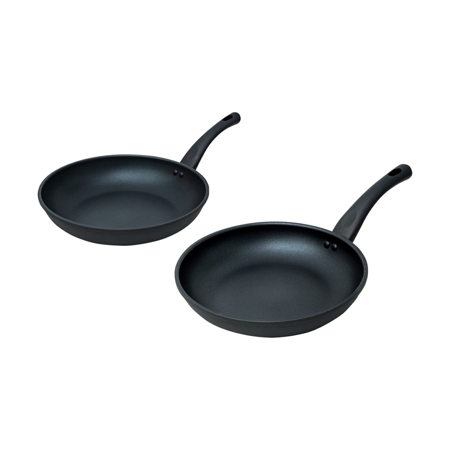 Hell's Kitchen 2-Piece Aluminum Frypan Set - Black