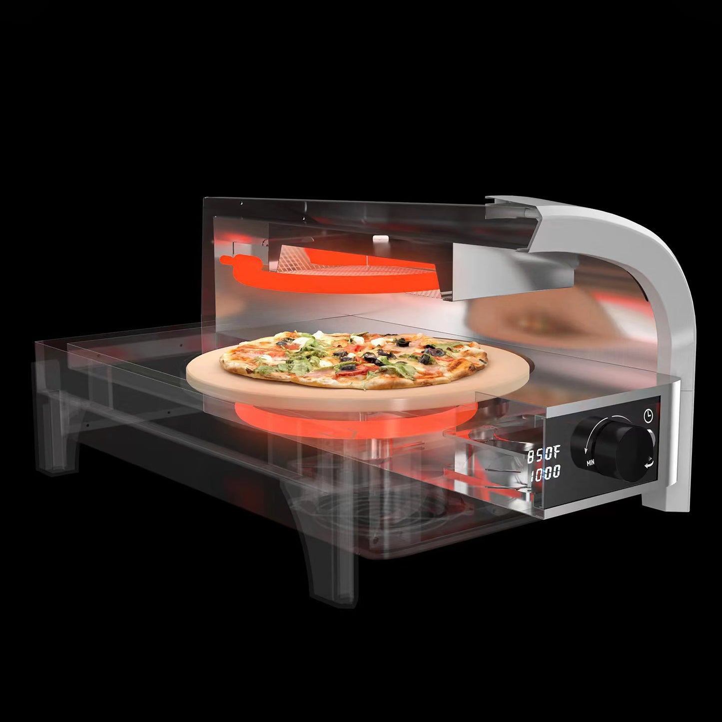 Westinghouse 13-Inch Electric Pizza Oven with Rotating Stone