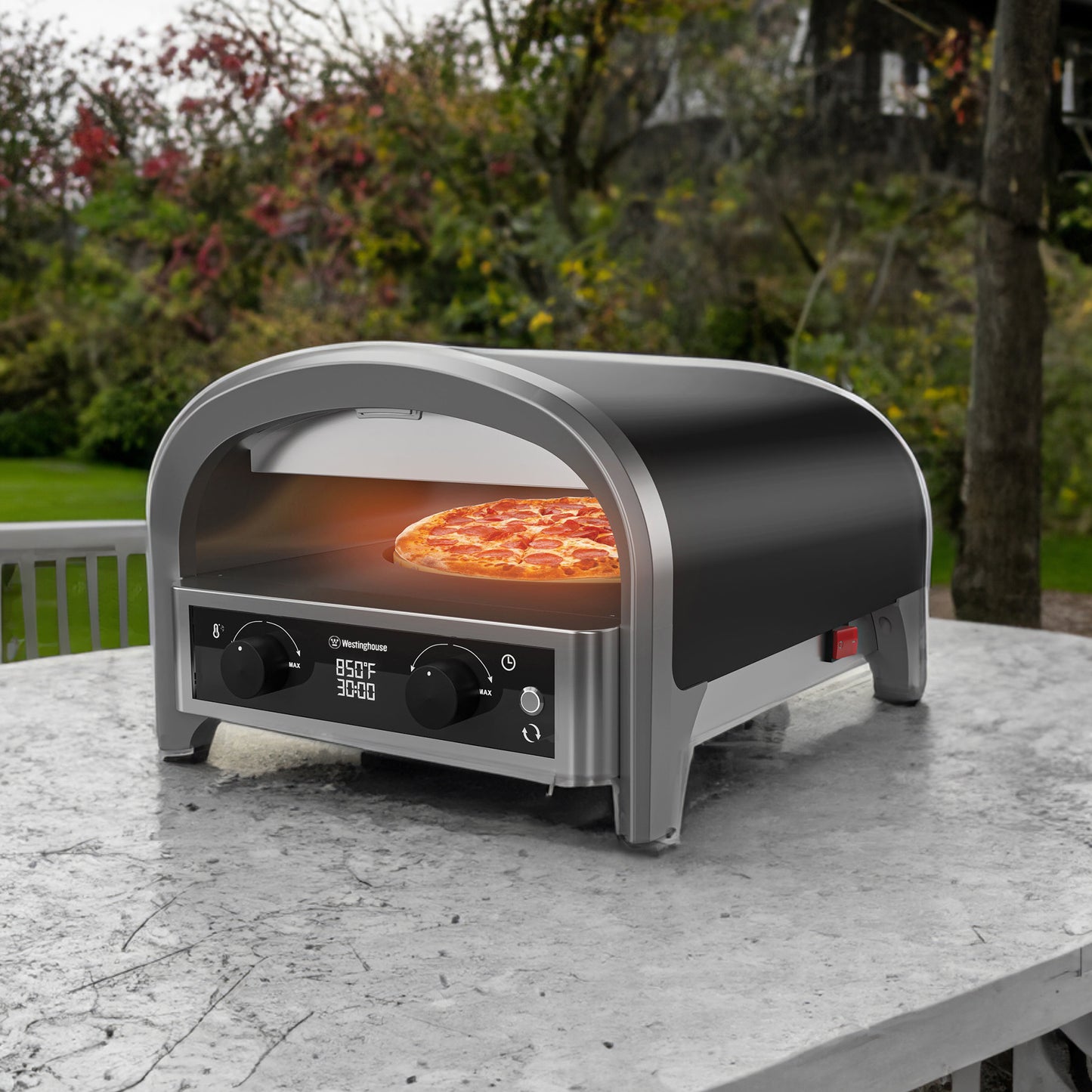 Westinghouse 13-Inch Electric Pizza Oven with Rotating Stone